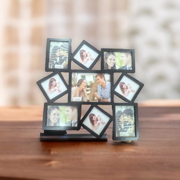 Showcase your precious memories with the eCraftIndia Family Collage Photo Frame, designed to hold 9 photos in a stylish and organized way