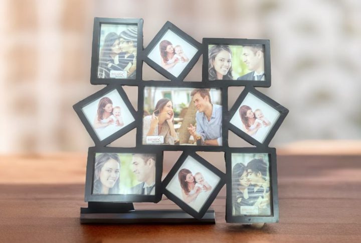 Showcase your precious memories with the eCraftIndia Family Collage Photo Frame, designed to hold 9 photos in a stylish and organized way