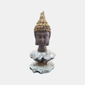 Bring peace, positivity, and spiritual charm to your surroundings with this beautifully crafted Buddha Head Showpiece. Designed with a serene expression and intricate detailing, this piece sits gracefully on a textured lotus-style base, symbolizing enlightenment and purity.