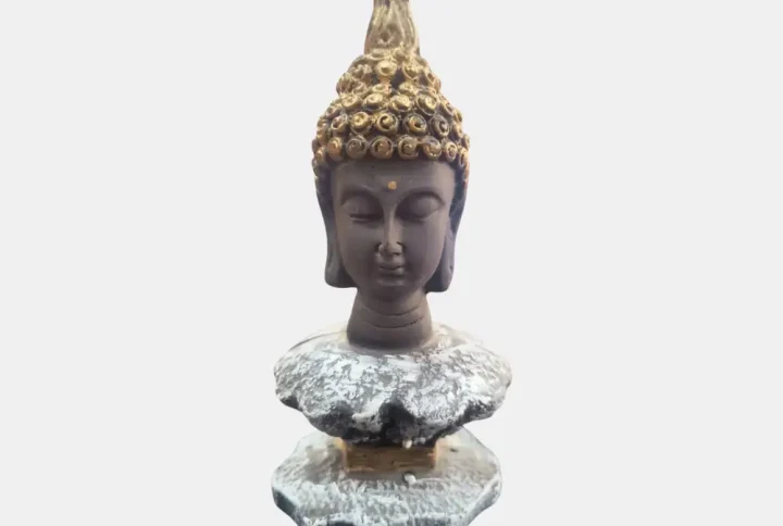 Bring peace, positivity, and spiritual charm to your surroundings with this beautifully crafted Buddha Head Showpiece. Designed with a serene expression and intricate detailing, this piece sits gracefully on a textured lotus-style base, symbolizing enlightenment and purity.
