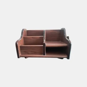 Wooden Body with Rich Brown Polish Gives a Sophisticated Decor to Your Work Desk.Keep Office Desk Tidy and Clutter-Free and Prevent Items from Mixing with Each Other