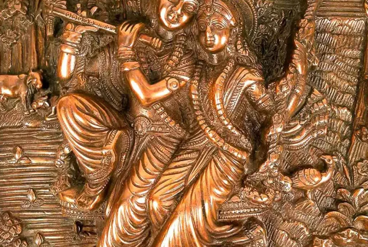 Give a spiritual transformation to your living room with this beautiful wall hanging of Radha Krishna on a swing (Jhula) which is completely handcrafted with precision and creative imagination of our skilled and experienced craftsmen. The unique union between Radha Krishna is the embodiment of true love and devotion connecting human soul with the divine God