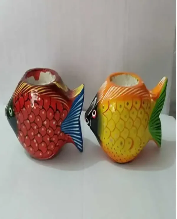 Usha Exports Hand-made Wooden Pen Stand