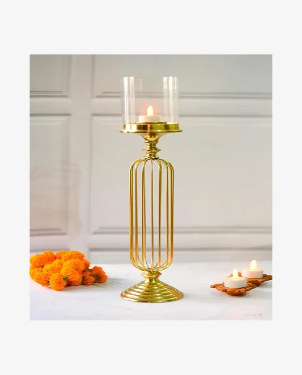 Metal Classy Candle Stand for Home Decor