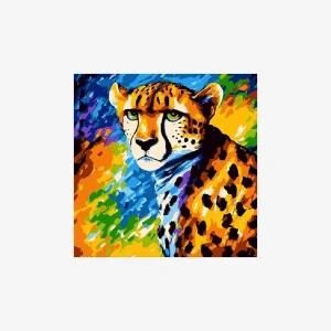 Bring the spirit of the wild into your space with this stunning Graceful Cheetah Canvas Painting.