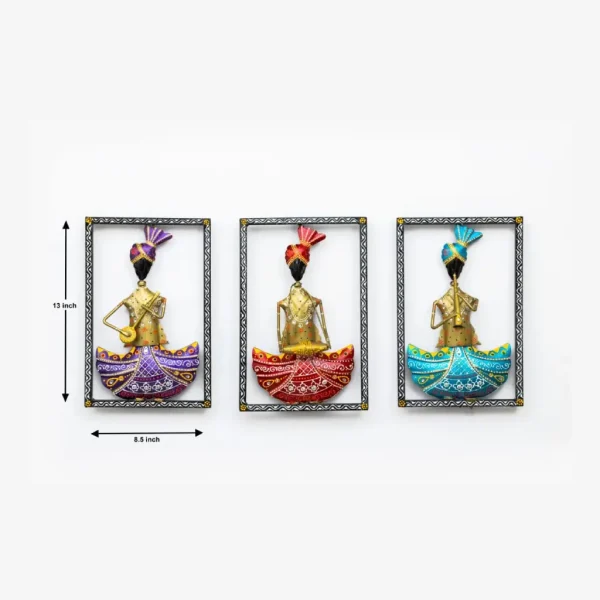3 Punjabi Musicians Frame Wall Décor