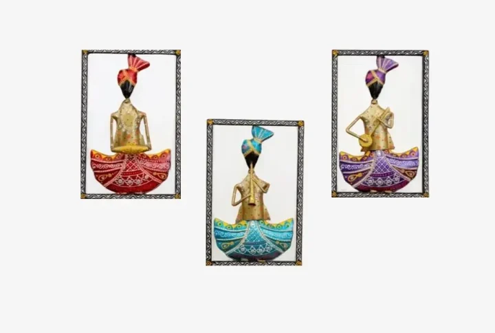 3 Punjabi Musicians Frame Wall Décor