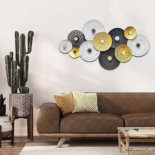 Wembley Metal Mandala Round Plates 3D Wall Art