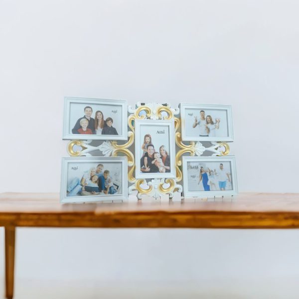 5 Golden & White Color Photo frame