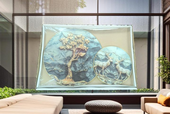 Deer With Vastu Money Tree Wall Painting