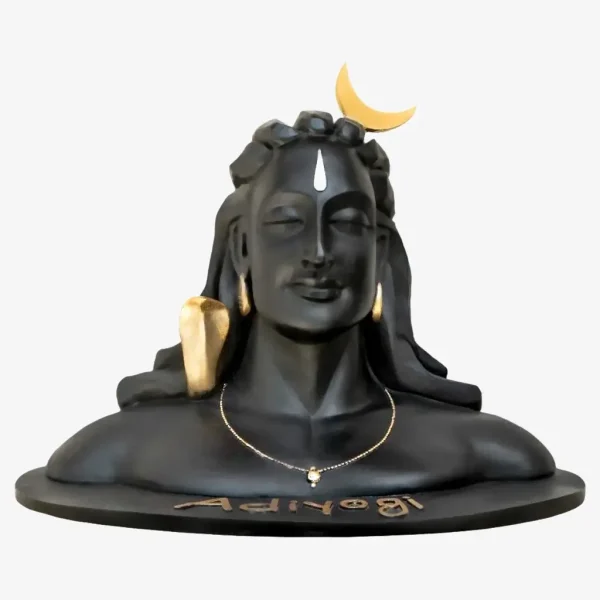 15-inch Big Adiyogi Idol: Premium craftsmanship, flawless detail, perfect for spiritual decor. Statue for home decor and office, it is matt black and high finish and detailed model.