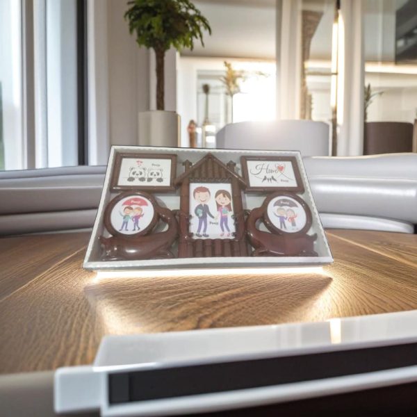 Dark Brown PVC 5 Picture Collage Frame