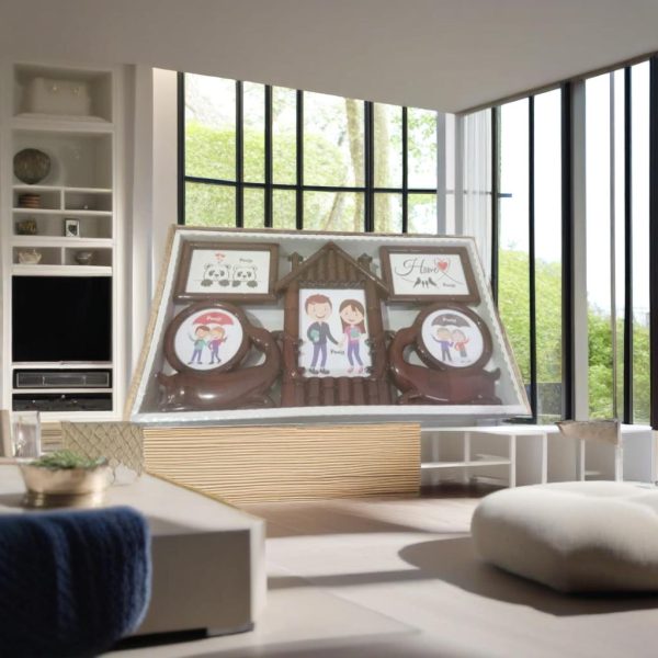 Dark Brown PVC 5 Picture Collage Frame