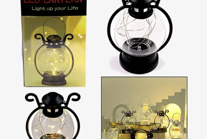 BATTERY OPERATED LED LANTERN LAMP: Every Kuber Industries premium LED hanging lantern for home decor is battery-operated & completely flameless