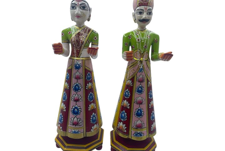 Premium Wooden Gangour | Handcrafted Mango Wood | Ustaa Art Finish