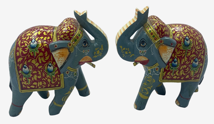 Rajasthani-Art-Wooden-Elephant-Showpiece-for-Home-Décor– 6-Inch-3
