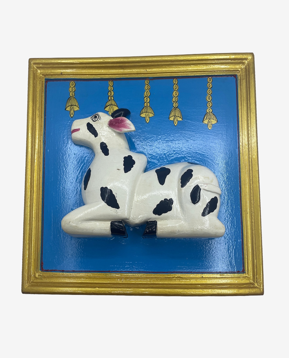 Traditional-Kamdhenu-Cow-3D-Wall-Art-with-Golden-Frame-4