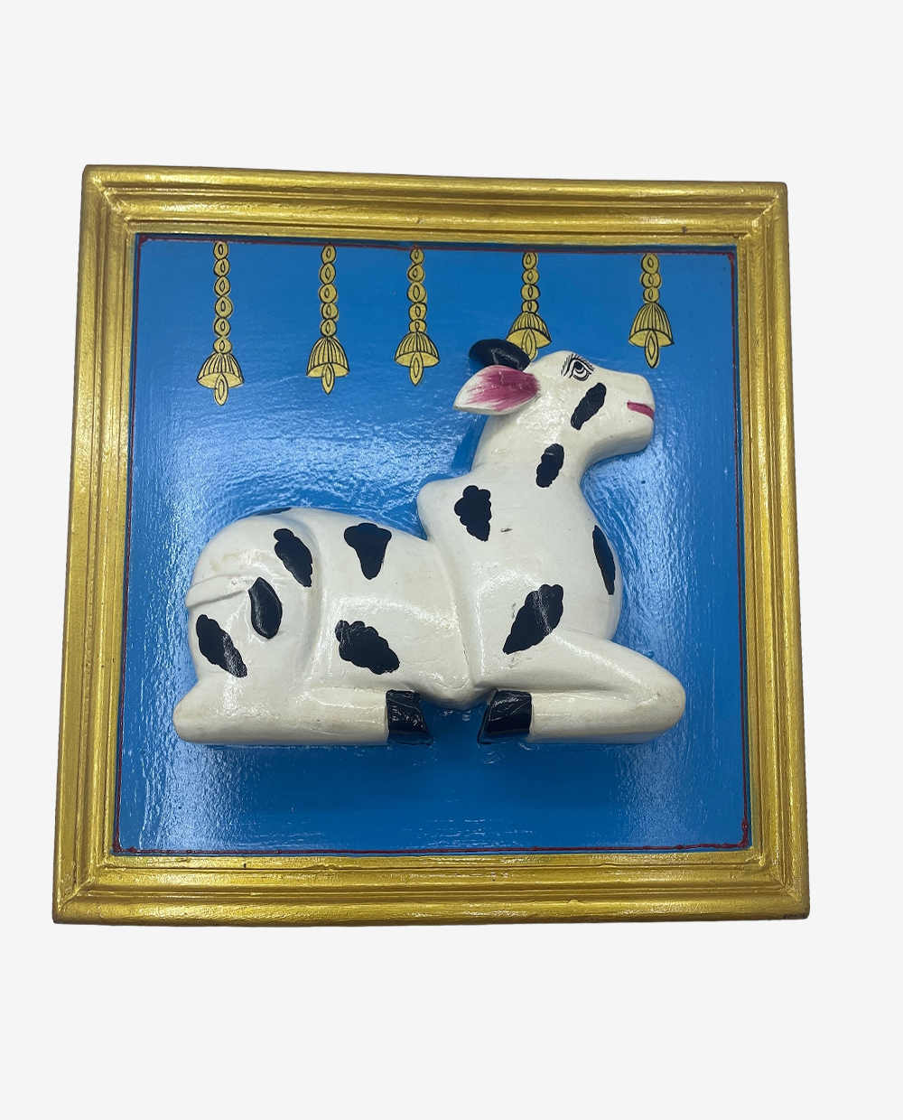 Traditional-Kamdhenu-Cow-3D-Wall-Art-with-Golden-Frame5