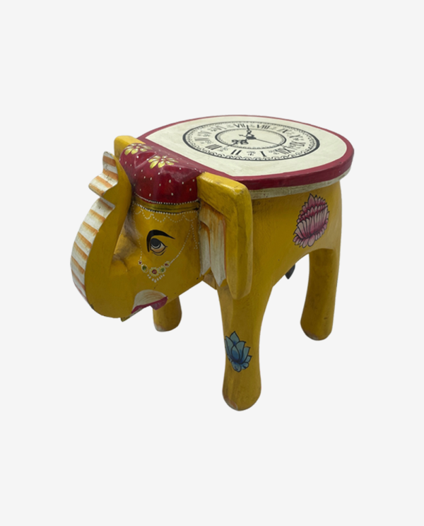 Wooden Elephant Decorative Stool 3